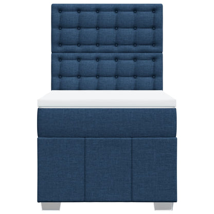 Giroletto a Molle con Materasso Blu 100x200 cm in Tessuto