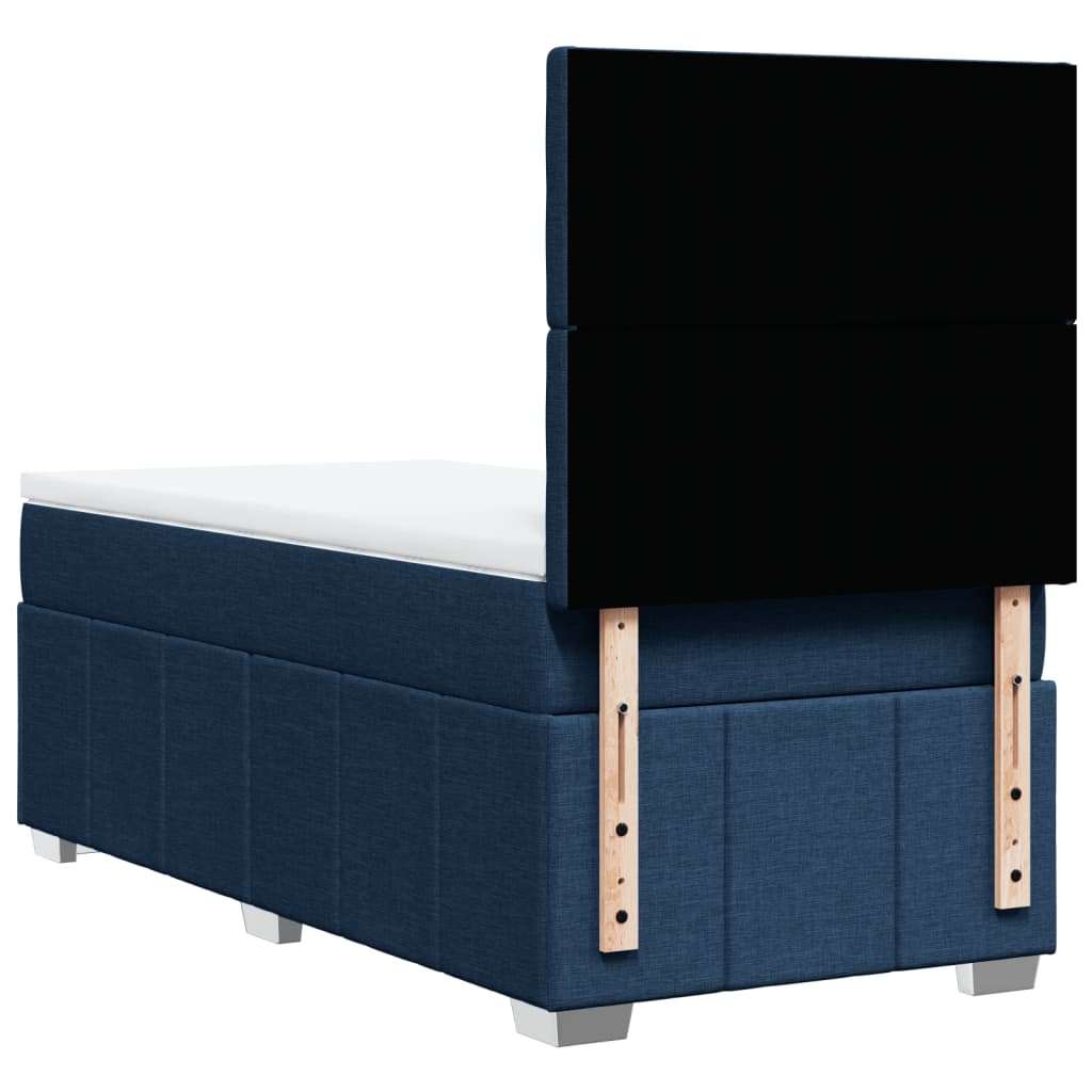 Giroletto a Molle con Materasso Blu 100x200 cm in Tessuto