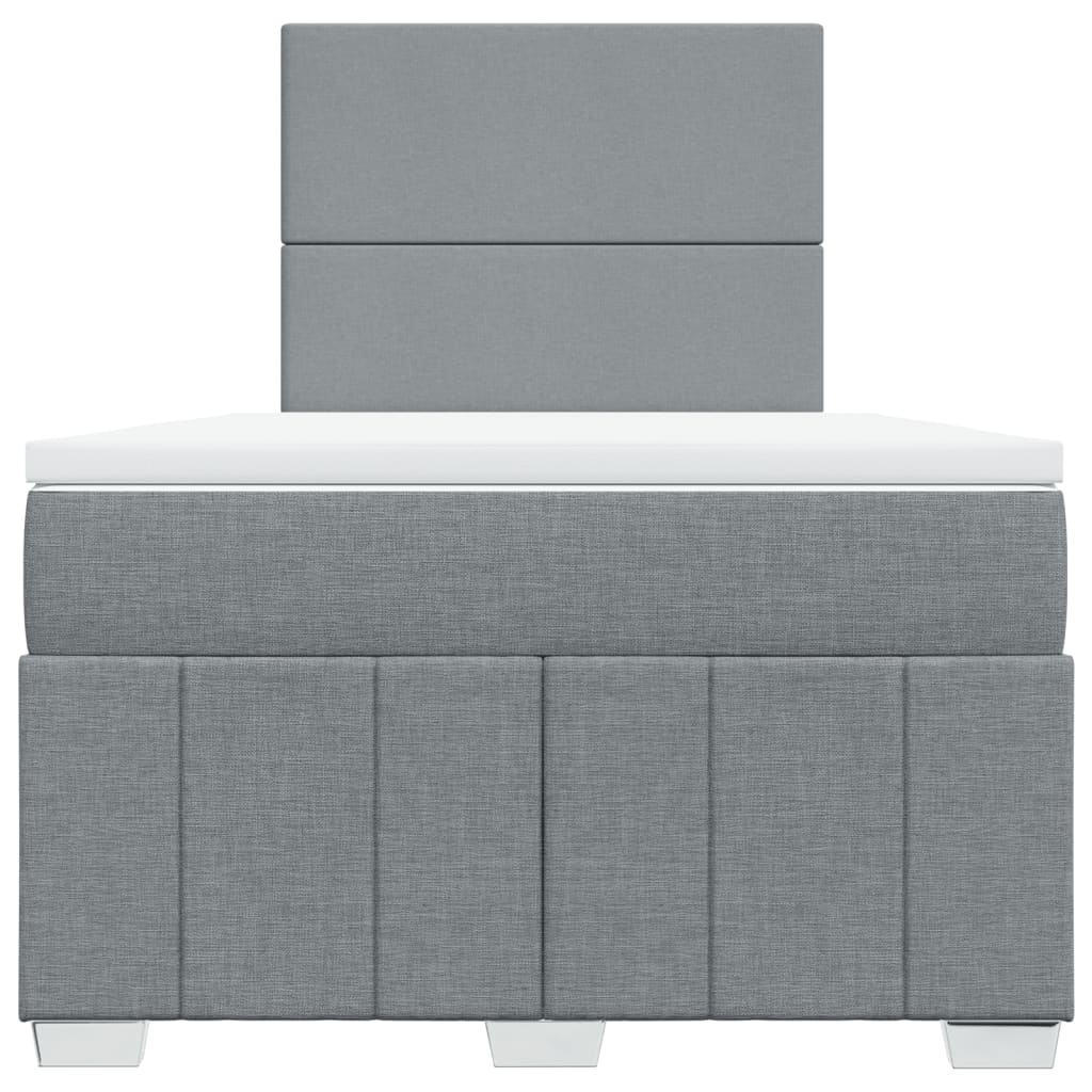 Giroletto a Molle con Materasso Grigio Chiaro 120x190cm Tessuto | homemem39