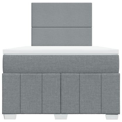 Giroletto a Molle con Materasso Grigio Chiaro 120x190cm Tessuto | homemem39
