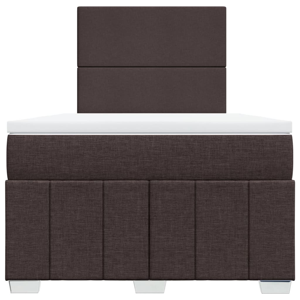 Giroletto a Molle con Materasso Marrone Scuro 120x190cm Tessuto | homemem39