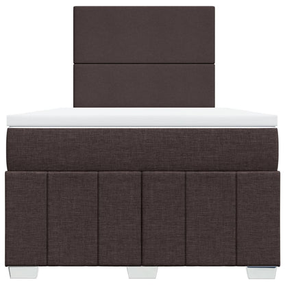 Giroletto a Molle con Materasso Marrone Scuro 120x190cm Tessuto | homemem39