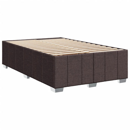 Giroletto a Molle con Materasso Marrone Scuro 120x190cm Tessuto