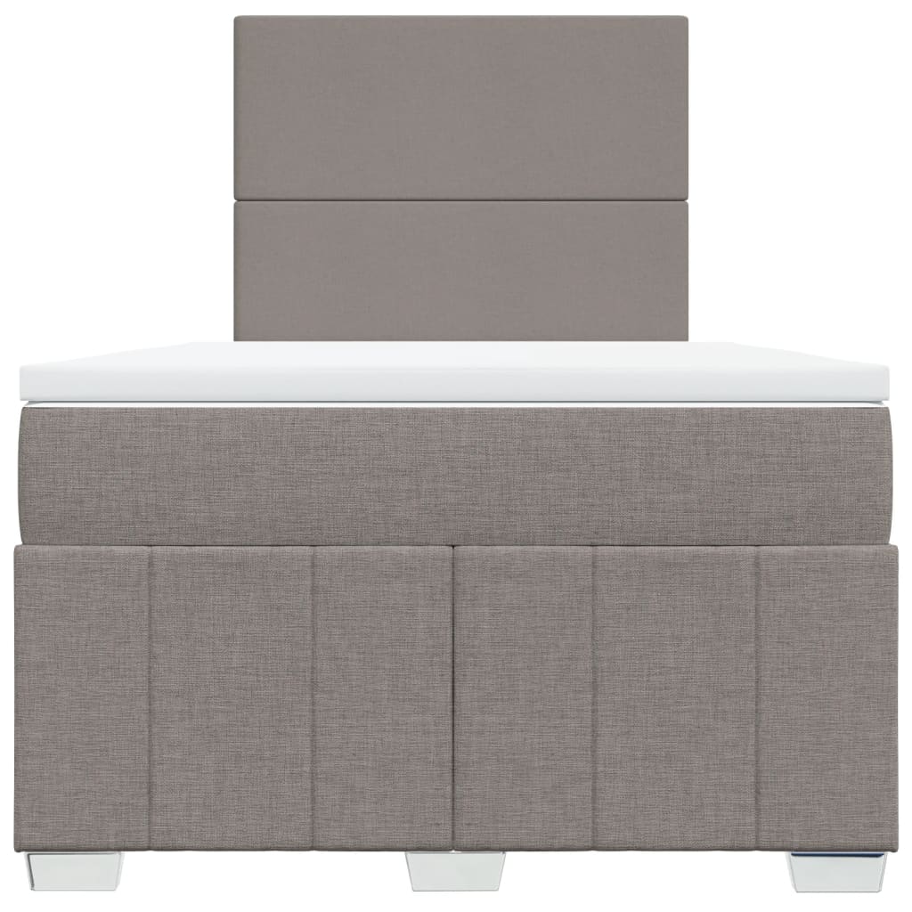 Giroletto a Molle con Materasso Tortora 120x190 cm in Tessuto