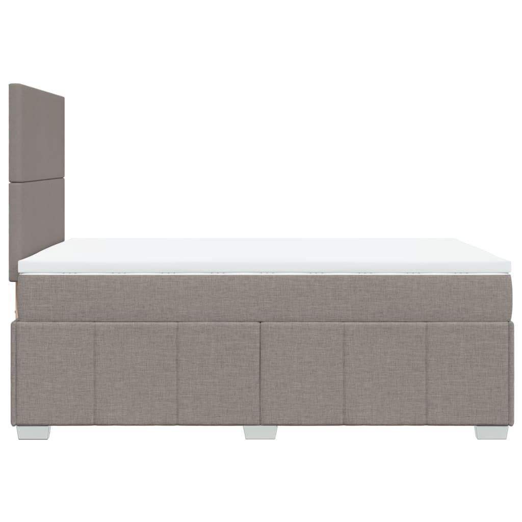 Giroletto a Molle con Materasso Tortora 120x190 cm in Tessuto