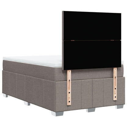 Giroletto a Molle con Materasso Tortora 120x190 cm in Tessuto