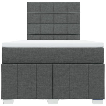 Giroletto a Molle con Materasso Grigio Scuro 120x190cm Tessuto - homemem39