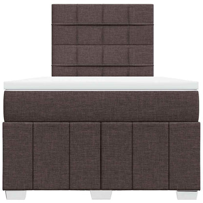 Giroletto a Molle con Materasso Marrone Scuro 120x190cm Tessuto | homemem39
