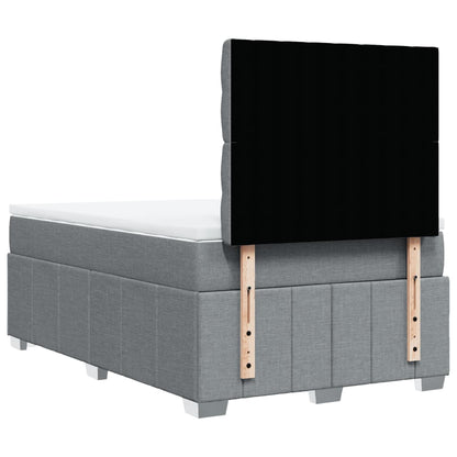 Giroletto a Molle con Materasso Grigio Chiaro 120x190cm Tessuto | homemem39