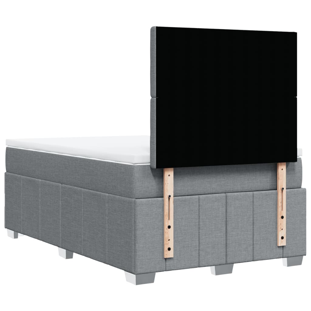 Giroletto a Molle con Materasso Grigio Chiaro 120x190cm Tessuto | homemem39