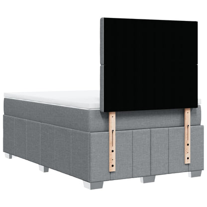 Giroletto a Molle con Materasso Grigio Chiaro 120x190cm Tessuto | homemem39