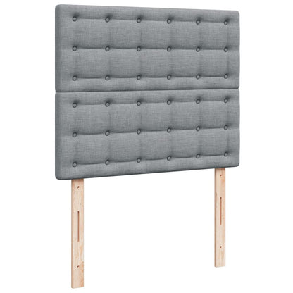 Giroletto a Molle con Materasso Grigio Chiaro 120x190cm Tessuto | homemem39
