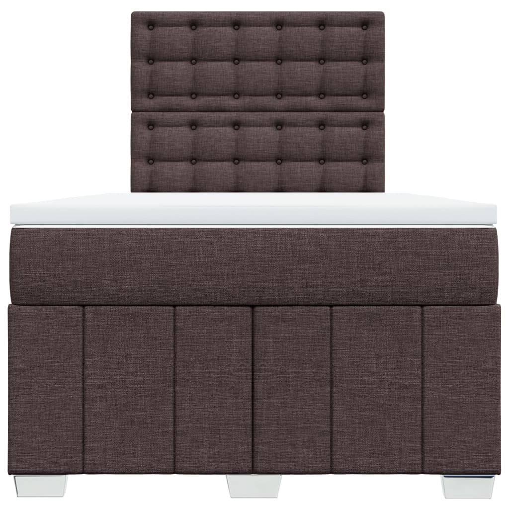 Giroletto a Molle con Materasso Marrone Scuro 120x190cm Tessuto | homemem39