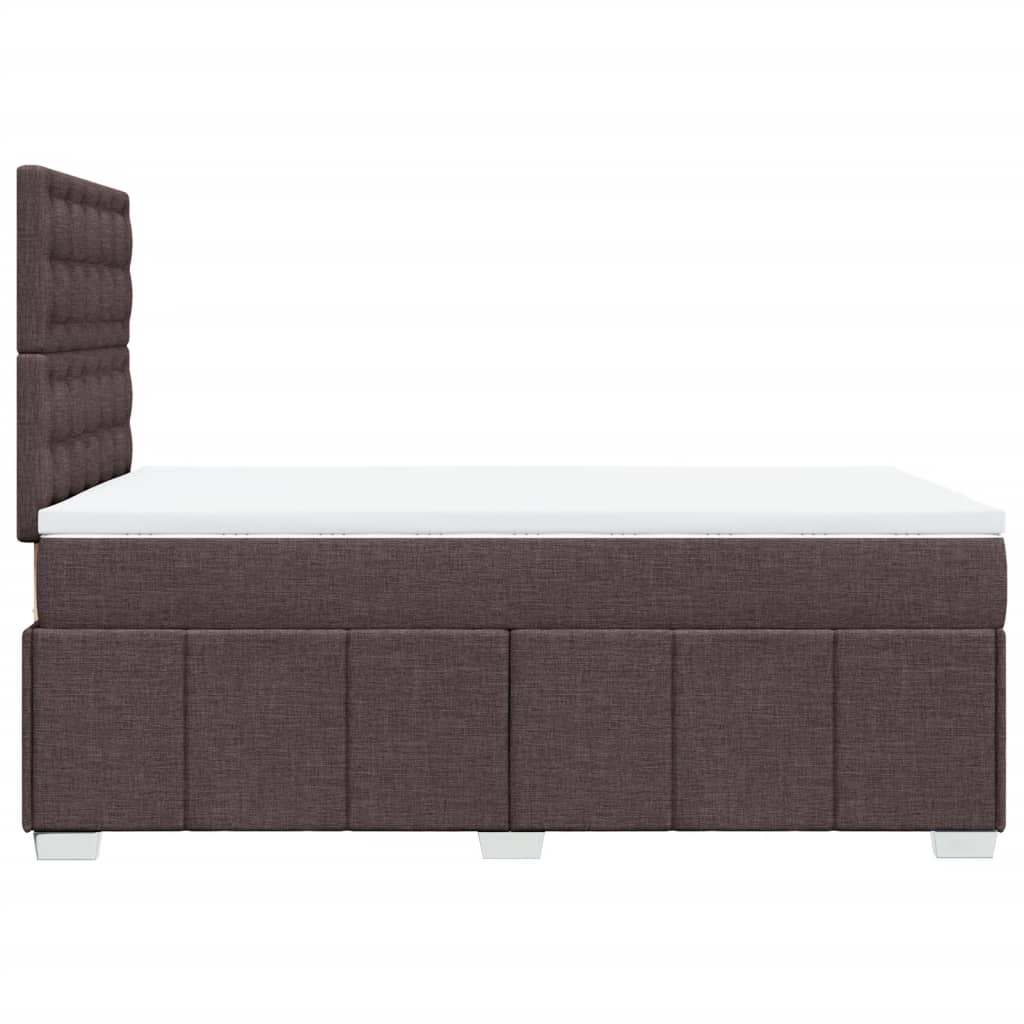 Giroletto a Molle con Materasso Marrone Scuro 120x190cm Tessuto | homemem39