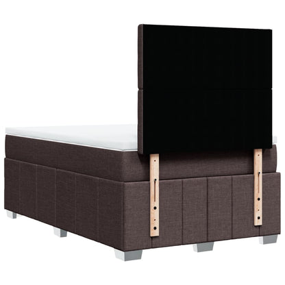 Giroletto a Molle con Materasso Marrone Scuro 120x190cm Tessuto | homemem39