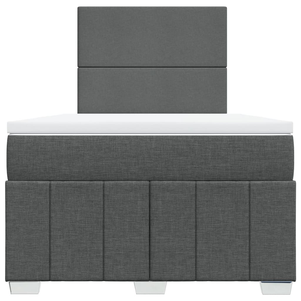 Giroletto a Molle con Materasso Grigio Scuro 120x200 cm Tessuto | homemem39