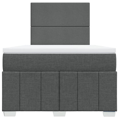 Giroletto a Molle con Materasso Grigio Scuro 120x200 cm Tessuto | homemem39
