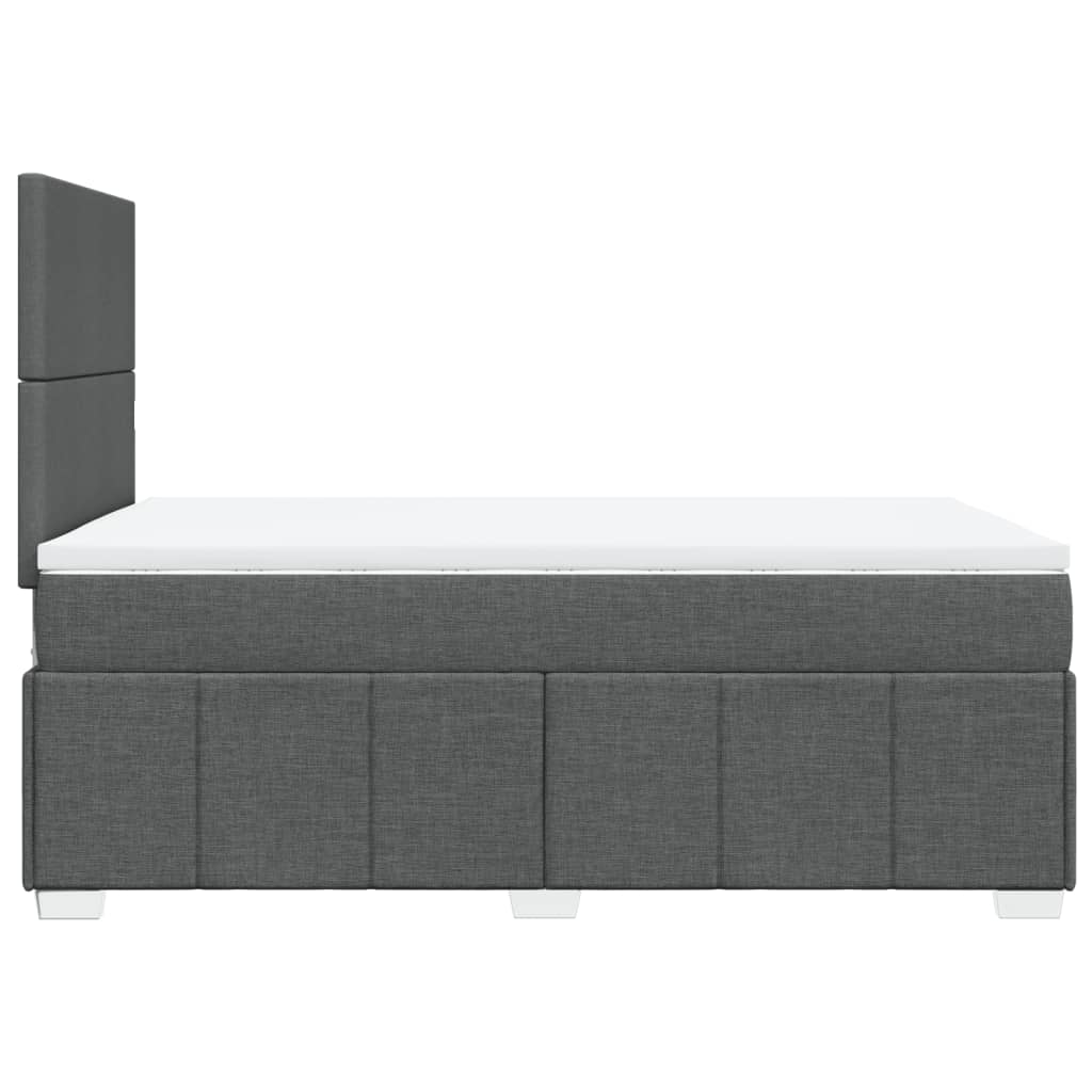 Giroletto a Molle con Materasso Grigio Scuro 120x200 cm Tessuto | homemem39
