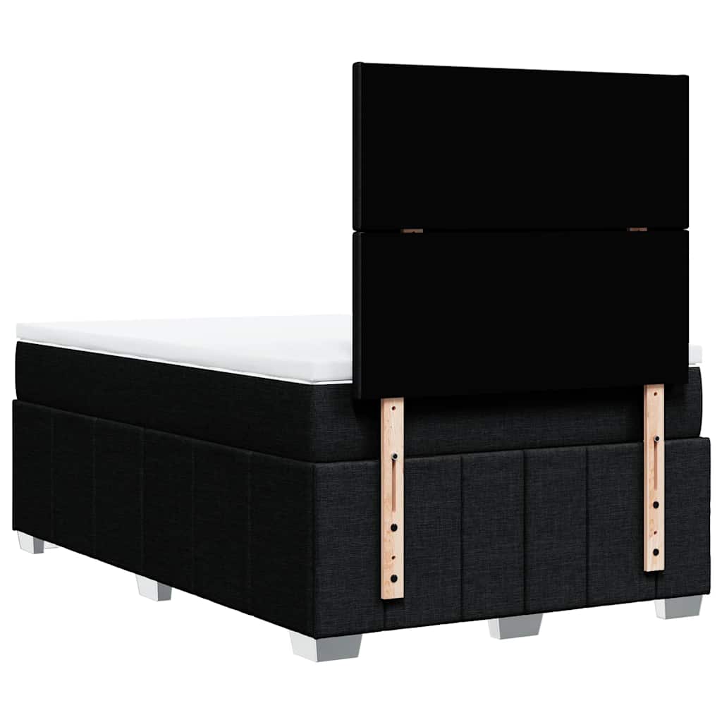 Giroletto a Molle con Materasso Nero 120x200 cm in Tessuto | homemem39