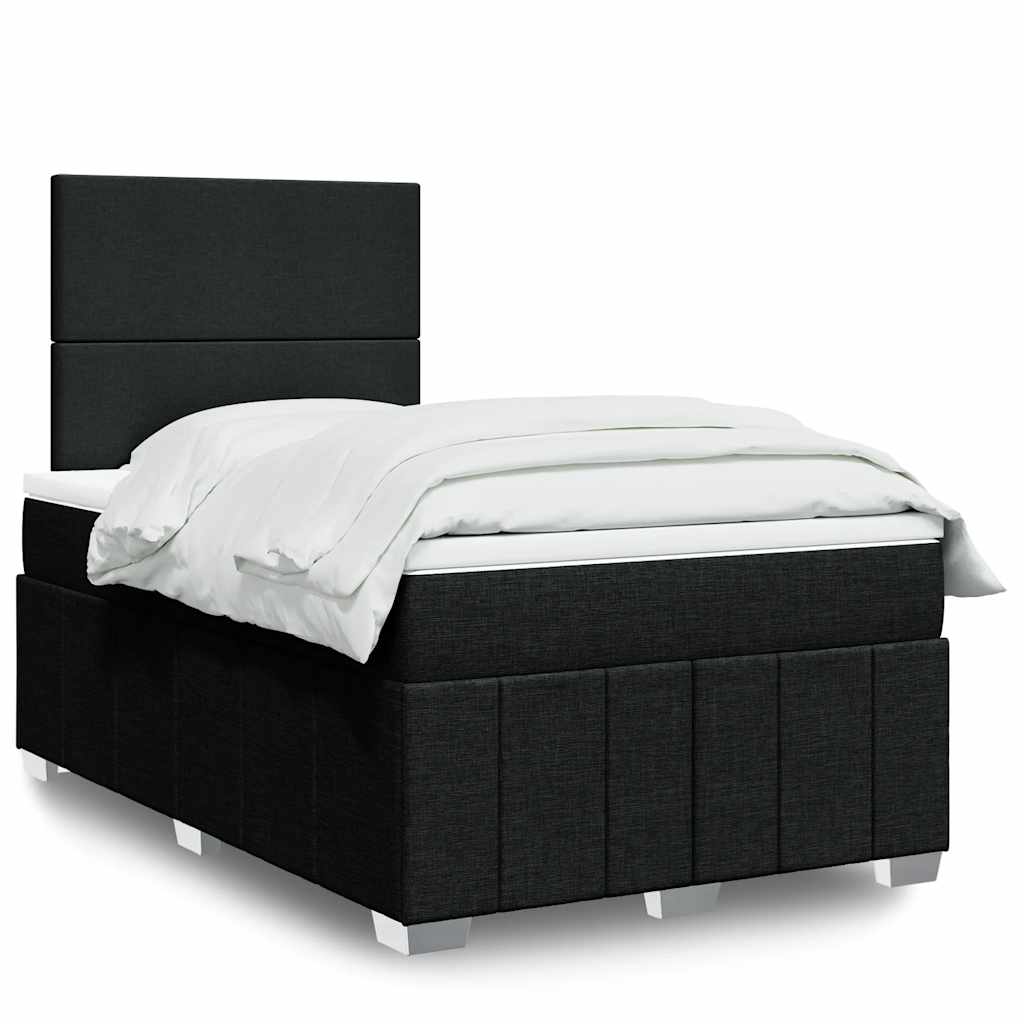 Giroletto a Molle con Materasso Nero 120x200 cm in Tessuto | homemem39