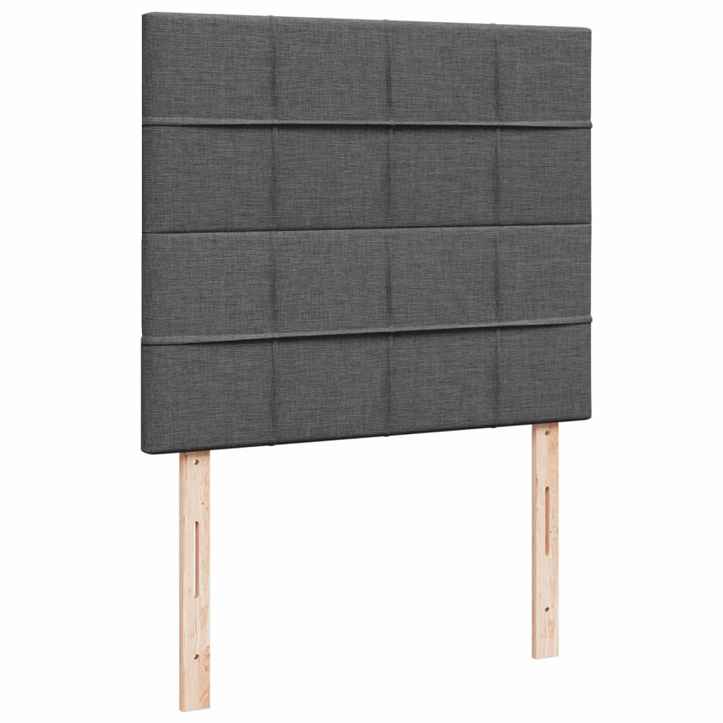 Giroletto a Molle con Materasso Grigio Scuro 120x200 cm Tessuto | homemem39