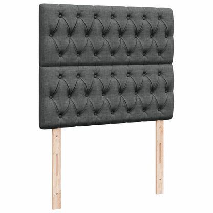 Giroletto a Molle con Materasso Grigio Scuro 120x200 cm Tessuto | homemem39