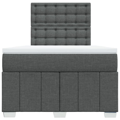 Giroletto a Molle con Materasso Grigio Scuro 120x200 cm Tessuto | homemem39