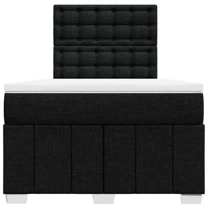 Giroletto a Molle con Materasso Nero 120x200 cm in Tessuto | homemem39