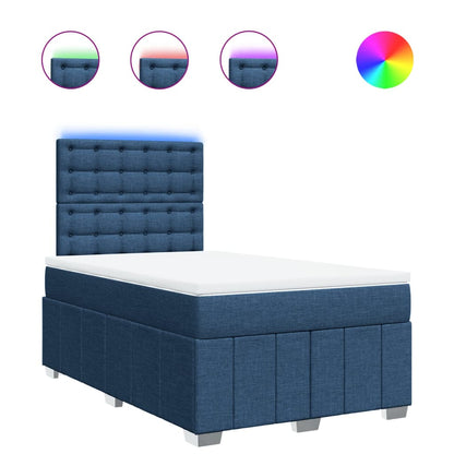 Giroletto a Molle con Materasso Blu 120x200 cm in Tessuto | homemem39