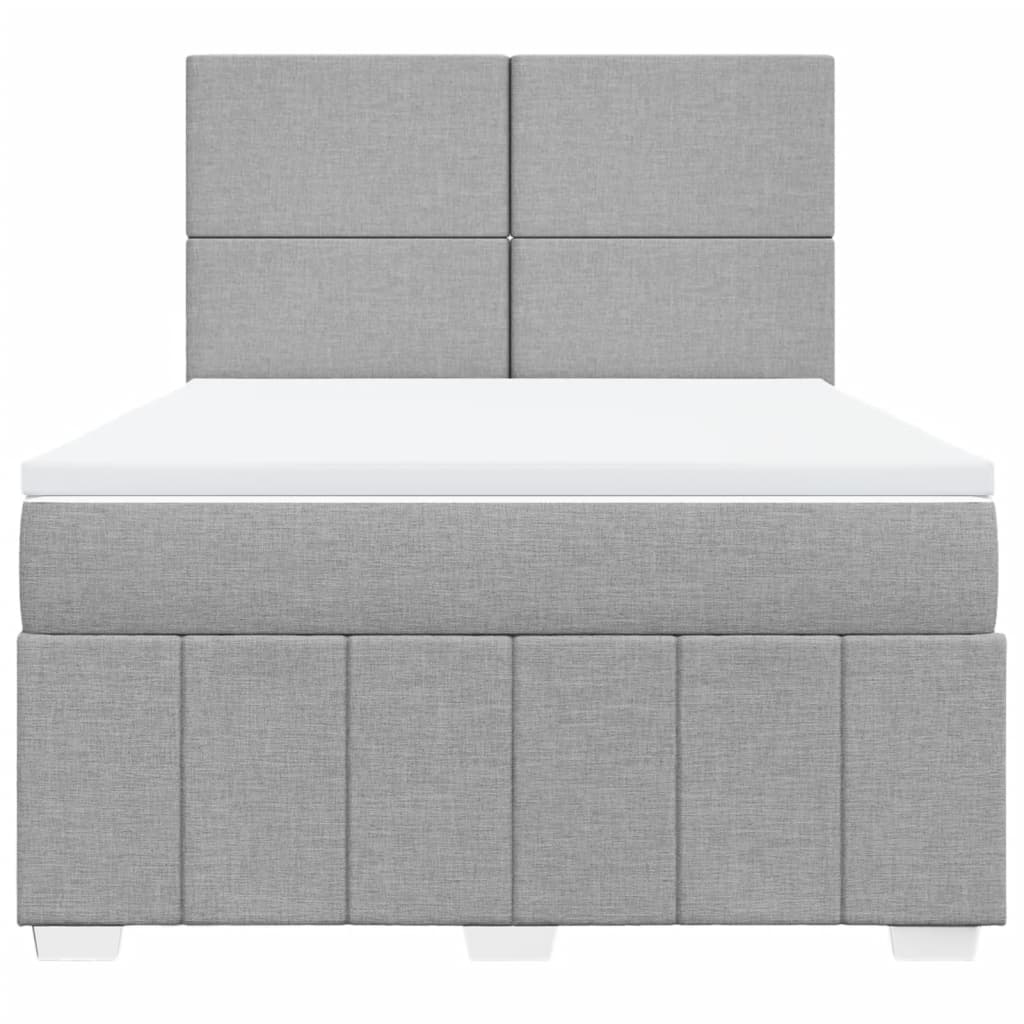 Giroletto a Molle con Materasso Grigio Chiaro 140x190cm Tessuto | homemem39