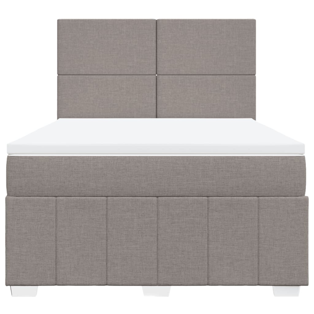 Giroletto a Molle con Materasso Tortora 140x190 cm in Tessuto | homemem39