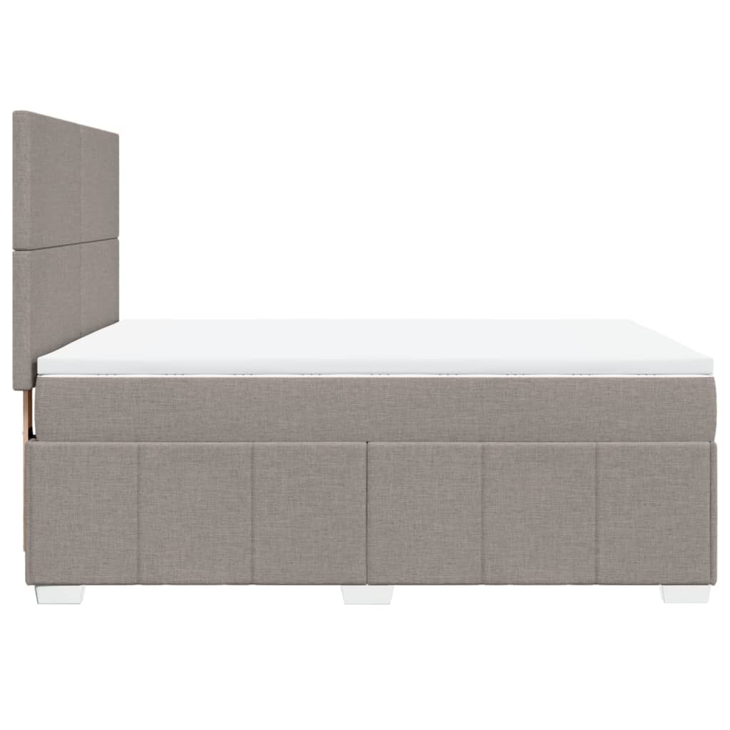 Giroletto a Molle con Materasso Tortora 140x190 cm in Tessuto | homemem39
