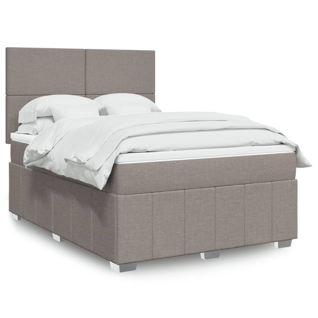 Giroletto a Molle con Materasso Tortora 140x190 cm in Tessuto | homemem39