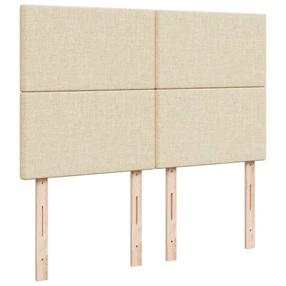 Giroletto a Molle con Materasso Crema 140x19 cm in Tessuto | homemem39