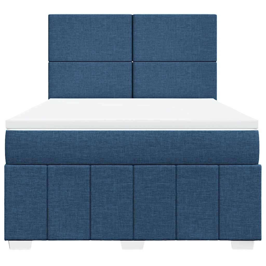 Giroletto a Molle con Materasso Blu 140x190 cm in Tessuto | homemem39