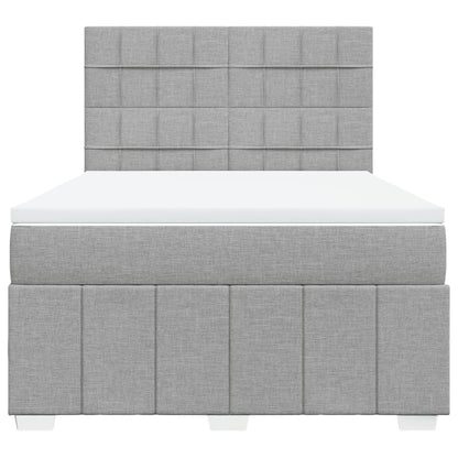 Giroletto a Molle con Materasso Grigio Chiaro 140x190cm Tessuto | homemem39