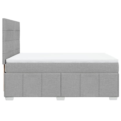 Giroletto a Molle con Materasso Grigio Chiaro 140x190cm Tessuto | homemem39