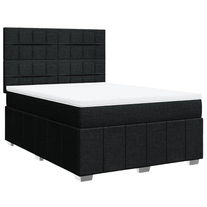 Giroletto a Molle con Materasso Nero 140x190 cm in Tessuto | homemem39