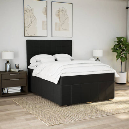 Giroletto a Molle con Materasso Nero 140x190 cm in Tessuto | homemem39