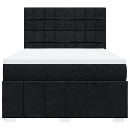 Giroletto a Molle con Materasso Nero 140x190 cm in Tessuto | homemem39