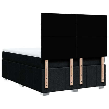 Giroletto a Molle con Materasso Nero 140x190 cm in Tessuto | homemem39