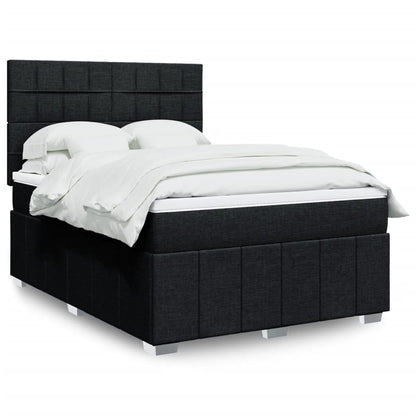 Giroletto a Molle con Materasso Nero 140x190 cm in Tessuto | homemem39