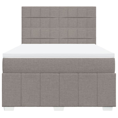 Giroletto a Molle con Materasso Tortora 140x190 cm in Tessuto
