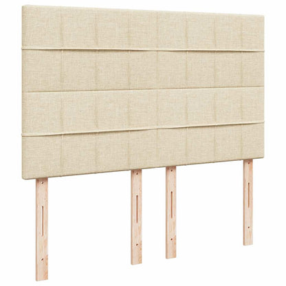 Giroletto a Molle con Materasso Crema 140x19 cm in Tessuto | homemem39