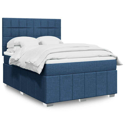 Giroletto a Molle con Materasso Blu 140x190 cm in Tessuto | homemem39