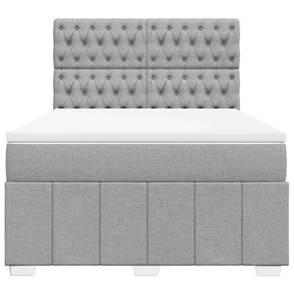 Giroletto a Molle con Materasso Grigio Chiaro 140x190cm Tessuto | homemem39