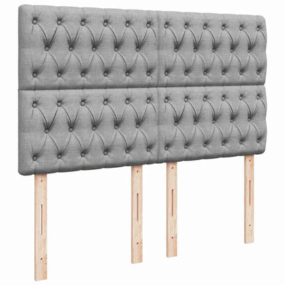 Giroletto a Molle con Materasso Grigio Chiaro 140x190cm Tessuto | homemem39