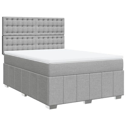 Giroletto a Molle con Materasso Grigio Chiaro 140x190cm Tessuto | homemem39