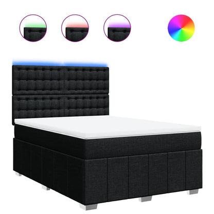 Giroletto a Molle con Materasso Nero 140x190 cm in Tessuto | homemem39