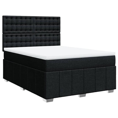 Giroletto a Molle con Materasso Nero 140x190 cm in Tessuto | homemem39